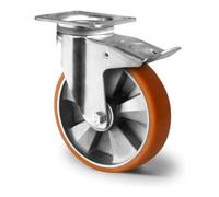 CASCOO CASCOO Roulette pivotante avec frein total ø 200 mm Série BAU5 Roulement à billes double E-Serie Quantité:1