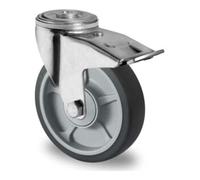 CASCOO CASCOO Roulette pivotante avec frein total ø 200 mm série P2G2 à roulement à billes Quantité:1