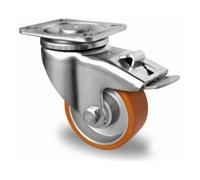CASCOO CASCOO Roulette pivotante avec frein total ø 80 mm Série DAU5 à double roulement à billes Quantité:1