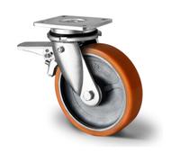 CASCOO CASCOO Roulette pivotante avec frein total avant ø 160 mm Série I2U5 à double roulement à billes Quantité:1