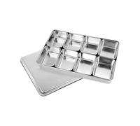 Case D'assaisonnement - De Multi-grilles Boîtier De En Acier Inoxydable Boîtier D'assaisonnement Divisé Avec Couvercle | De Rectangulaire Divisée Avec P