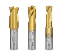 Casenly Lot de 3 Forets de Soudage par Points HSS CO 6.5mm/8mm/10mm Foret à Dépointer Fraise Carbure fraise CNC Fraise pour Tour et Enlèvement de Joint de Tôle