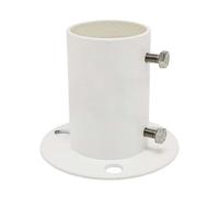 CashMuch Base de bride de pont de piscine en acier inoxydable pour balustrade de 3,8 cm, blanc