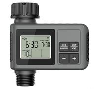 CashMuch Minuteur d'arrosage intelligent avec retard de pluie, contrôleur d'irrigation automatique pour jardin, cour, commande manuelle, écran LCD facile à lire, ABS, lot unique (14 mm)