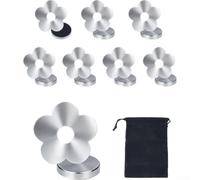 CashMuch Porte-nappe d'extérieur coupe-vent 8 nappes d'extérieur | Forte adhérence magnétique, stabilité coupe-vent, s'adapte aux tissus épais, alliage, finition argentée