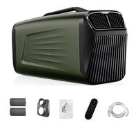 Cashwise Climatiseur Portable, climatiseur Mobile pour Vans aménagés et Petites pièces, 4 en 1 (Modes Refroidissement, Ventilation, déshumidification et Nuit), évaporation Automatique Green-24V