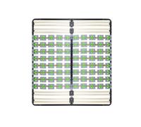MonMobilierDesign CASI Sommier à lattes avec plots de soutien 200x200 cm sans pieds Noir G
