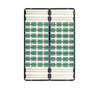 CASI Sommier à lattes avec plots de soutien 240 kg 140x200 cm sans pieds | Plots centraux pour un soutien en douceur. Cadre en acier noir solide, compatible avec tous les matelas.