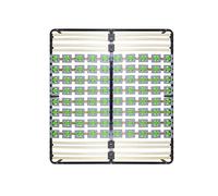 Sommier à lattes avec plots de soutien - MON MOBILIER DESIGN - 200x200 cm - Noir - A plots - 2 places