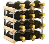 vidaXL Pinède Solide Casier à Bouteilles 12 Bouteilles Porte-Bouteilles Casier à Vin Bar à Vin Stockage Rangement Maison Intérieur