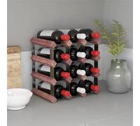 vidaXL Casier à Bouteilles pour 12 Bouteilles Porte-Bouteille Étagère à Vin Stockage Rangement Maison Intérieur Marron Bois Pin Solide