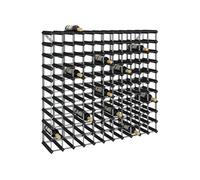 Casier à bouteilles pour 120 bouteilles Noir Bois de pin solide