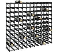 vidaXL Casier à bouteilles pour 120 bouteilles Bois de pin solide Noir