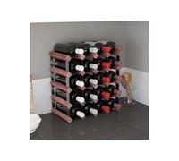 Casier à bouteilles pour 20 bouteilles Marron Bois pin solide Marron G