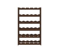 vidaXL Casier à bouteilles 30 bouteilles Bois de pin solide Marron Moderne