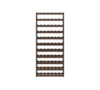 vidaXL Casier à bouteilles pour 77 bouteilles – Bois de pin solide marron – 373394