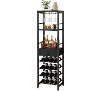 Casier à vin 3-en-1 avec tiroir et porte-verres