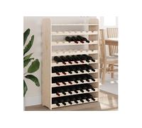 Casier à vin avec panneau supérieur bois de pin massif Bois naturel G