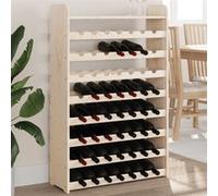 Casier à vin avec panneau supérieur bois de pin massif Bois naturel G
