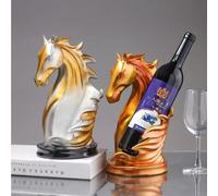 Casier à vin décoratif en résine pour comptoir cheval