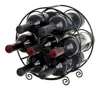 Casier à vin en métal - 7 bouteilles, design élégant