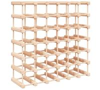 Casier à vin en pin massif 68,5 x 23 x 68,5 cm pour 42 bouteilles avec étagère, idéal comme support à vin, étagère à boissons, chariot de bar ou rangement de cave