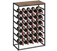 Casier à vin Homcom pour 30 bouteilles avec 6 niveaux et comptoir brun rustique Rustic Brown