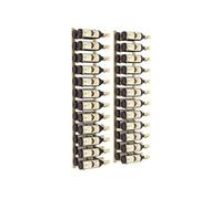 vidaXL Casier à vin mural pour 24 bouteilles 2 pcs Doré Fer