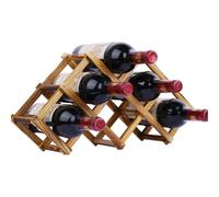 Casier à vin pliable en bois - 12 bouteilles