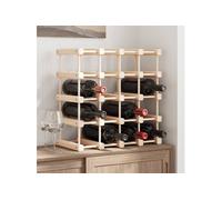 vidaXL Casier à vin pour 20 bouteilles 46,5x23x46,5 cm Pin massif Marron