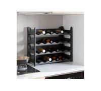 vidaXL Casier à vin pour 24 bouteilles PP empilable Anthracite