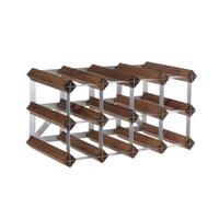 Casier à vin rangement pour 12 bouteilles traditionnel Wine Rack Co Chêne Foncé