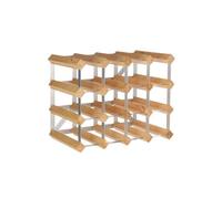 Casier à vin rangement pour 16 bouteilles traditionnel Wine Rack Co Chêne Clair