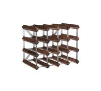 Casier à vin rangement pour 16 bouteilles traditionnel Wine Rack Co Chêne Foncé