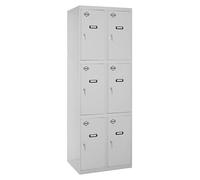 Casier-armoire Simonlocker Desm. 3 Portes 2/6 300 (600) Gris Gris Taquilla 1800x600x500 - Simonrack