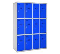 Casier-armoire Simonlocker Desm. 3 Portes 4/12 400 (1600) Gr/bl Gris/bleu 1800x1600x500 - Simonrack