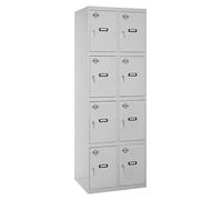 Casier-armoire Simonlocker Desm. 4 Portes 2/8 300 (600) Gris Gris Taquilla 1800x600x500 - Simonrack