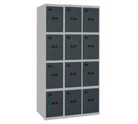 Casier-armoire Simonlocker Desm. 4 Portes 3/12 300 (900) Gr/an Gris/antracite 1800x900x500 - Simonrack