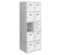 Casier-armoire Simonlocker Desm. 5 Portes 2/10 300 (600) Gr/bl Gris/blanc 1800x600x500 - Simonrack