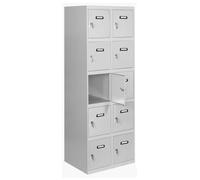 Casier-armoire Simonlocker Desm. 5 Portes 2/10 300 (600) Gris Gris Taquilla 1800x600x500 - Simonrack