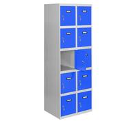 Casier-armoire Simonlocker Desm. 5 Portes 2/10 400 (800) Gr/bl Gris/bleu 1800x800x500 - Simonrack