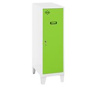 Casier-armoire Simonlocker Dism.mini + Ban. 915x300x500+pies B/ve Blanc/vert 1015x300x500 - Simonrack
