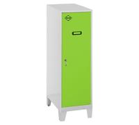 Casier-armoire Simonlocker Dism.single Mini 915x300x500+pies G/ve Gris/vert 1015x300x500 - Simonrack