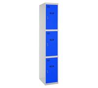 Casier-armoire Simonlocker Prof.dism.3 Porte 1/3 300 In Gr/bl Gris/bleu 1800x300x500 - Simonrack