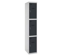 Casier-armoire Simonlocker Prof.dism.3 Porte 1/3 400 In Gr/an Gris/antracite 1800x400x500 - Simonrack