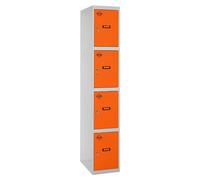 Casier-armoire Simonlocker Prof.dism.4 Porte 1/4 300 In Gr/oran Gris/orange 1800x300x500 - Simonrack