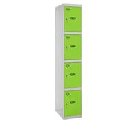 Casier-armoire Simonlocker Prof.dism.4 Porte 1/4 300 In Gr/ve Gris/vert 1800x300x500 - Simonrack