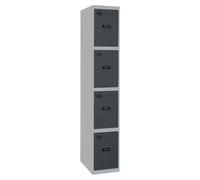 Casier-armoire Simonlocker Prof.dism.4 Porte 1/4 400 In Gr/an Gris/antracite 1800x400x500 - Simonrack