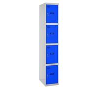 Casier-armoire Simonlocker Prof.dism.4 Porte 1/4 400 In Gr/bl Gris/bleu 1800x400x500 - Simonrack