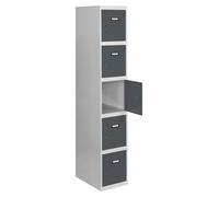 Casier-armoire Simonlocker Prof.dism.5 Porte 1/5 400 In Gr/an Gris/antracite 1800x400x500 - Simonrack